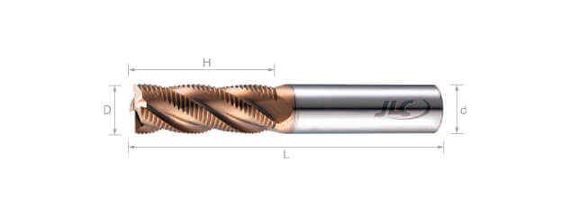 極細微粒鎢鋼粗銑刀(不等分割變導型)-4刃