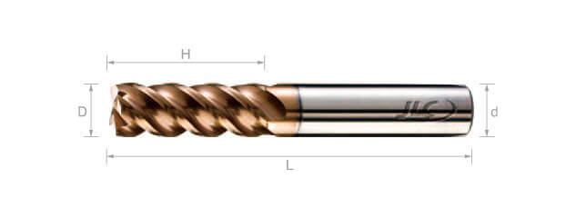 SEP極細微粒鎢鋼銑刀(長刃型/圓溝型) 45°-4刃