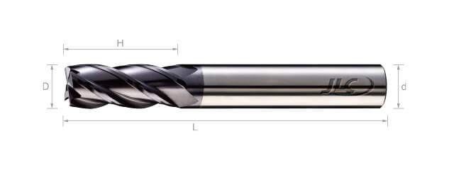 超微粒鎢鋼銑刀(長柄型/平溝型)35°-4刃
