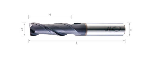 超微粒鎢鋼銑刀(英吋型) 35°-2刃