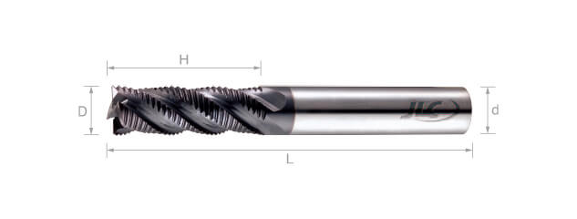 超微粒鎢鋼粗銑刀(不等分割變導型)-4刃