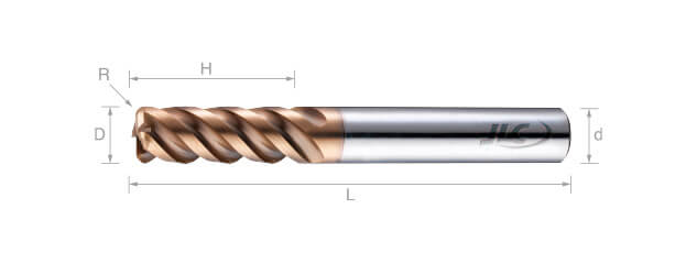 SEP超微粒鎢鋼圓鼻銑刀(標準型/圓溝型)-4刃