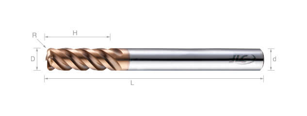SEP超微粒鎢鋼圓鼻銑刀(長柄型/圓溝型)-4刃