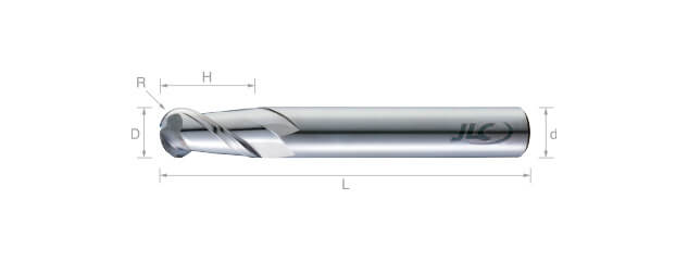 鎢鋼球型鋁用銑刀(標準型)-2刃