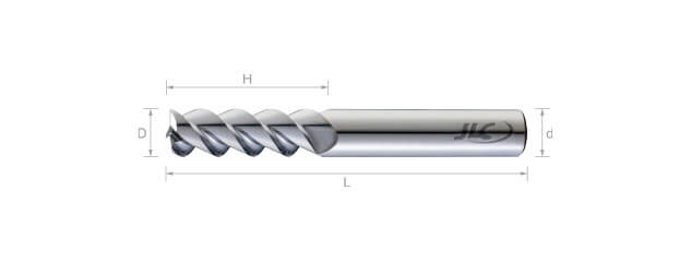 鎢鋼鋁用銑刀(標準型／精修型)55°-3刃