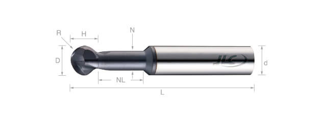 鎢鋼全球頭球型銑刀(標準型/長柄型)260˚