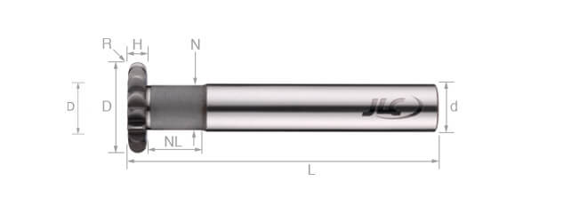 鎢鋼外圓槽銑刀(焊接式)
