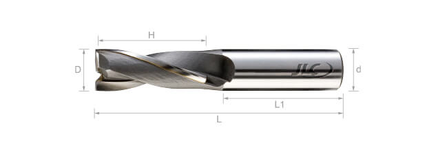 焊刃螺旋鎢鋼立銑刀 (過中心)