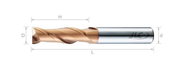 極細微粒鎢鋼銑刀(平溝型)35°-2刃