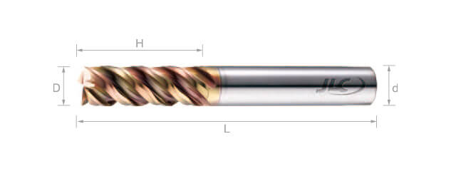 極細微粒鎢鋼銑刀(波浪型) 45°-4刃