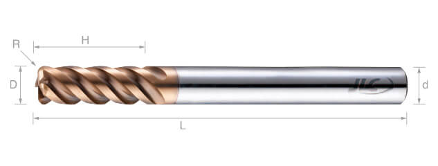 SEP極細微粒鎢鋼圓鼻銑刀(長柄型/圓溝型)-4刃