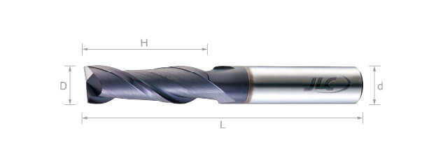超微粒鎢鋼銑刀 (平溝型) 35˚-2刃