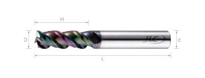 超微粒鎢鋼銑刀(波浪型) 45°-3刃
