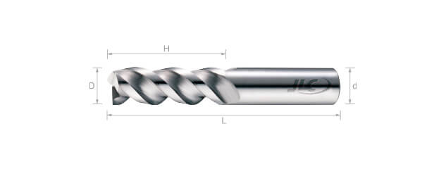 鎢鋼鋁用銑刀(標準型)45°-3刃