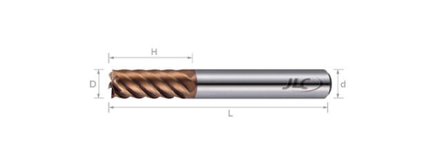 高速高硬度銑刀(標準型)-6刃