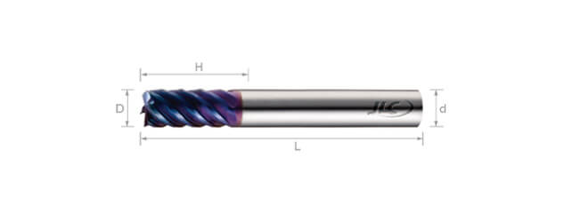 高速高硬度銑刀(標準型)-6刃