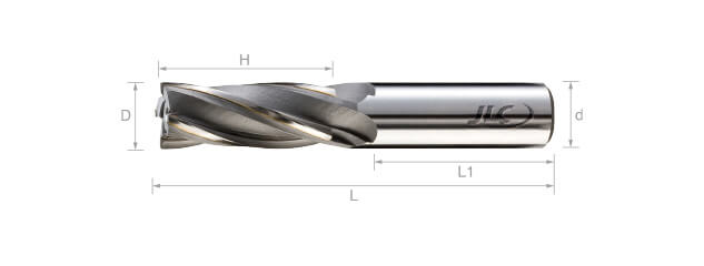 焊刃螺旋鎢鋼立銑刀 (標準型／英吋尺寸)