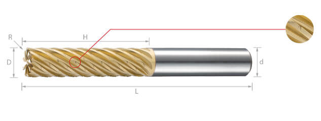 AP9-718镍基合金专用圆鼻铣刀(长刃型/断屑槽) AP9-718镍基合金专用圆鼻铣刀(长刃型/断屑槽)
